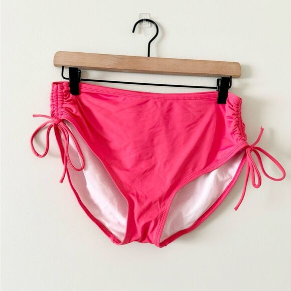 Beach House Two Piece Swimsuit with Tankini Top in Navy White and Pink Bottom 12 - Picture 4 of 6